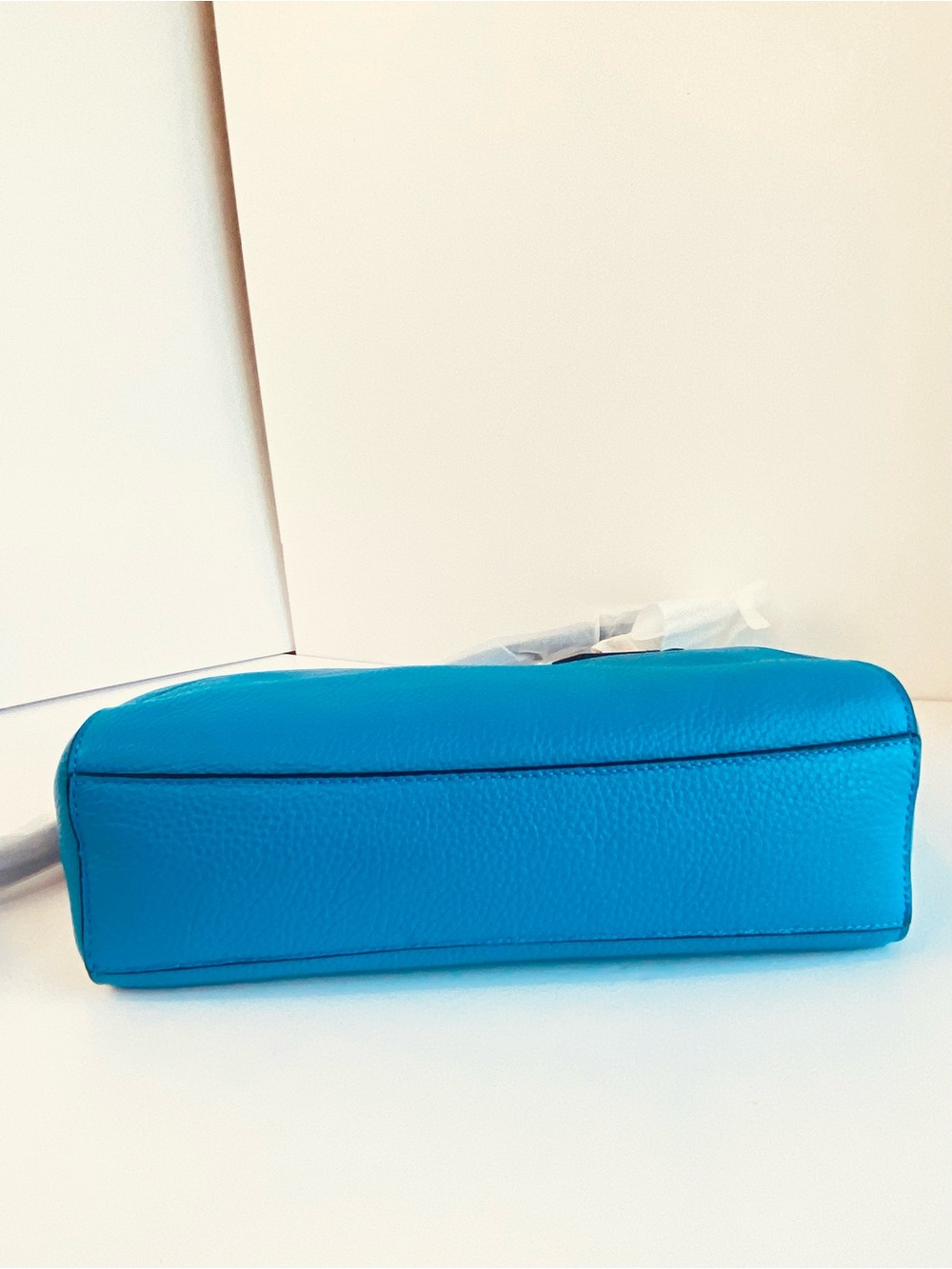 Coach NWT Kelsey Pebble Leather Satchel in Bright Blue - Picture 5 of 11
